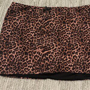 Edikted Leopard Print Mini Skirt Size M